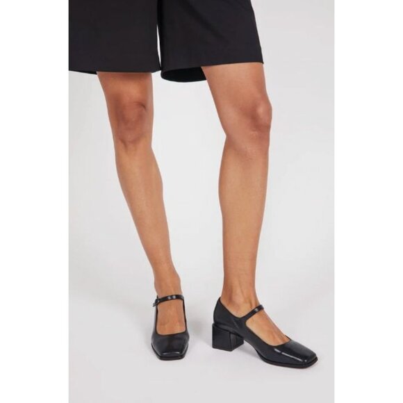 Intentionally Blank Christopher Mary Jane Heel Black Leather US 11 NEW $198 - Picture 2 of 15